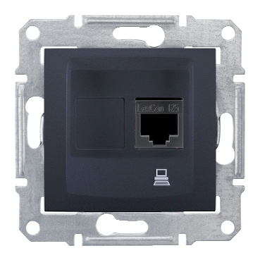 SDN4700170 - Sedna - single data outlet - RJ45 cat.6 UTP without frame graphite, Schneider Electric