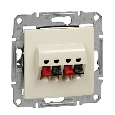SDN5400147 - Sedna - double loudspeaker outlet - without frame beige, Schneider Electric