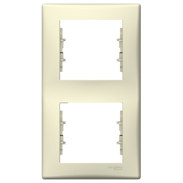 SDN5801147 - Sedna - vertical 2-gang frame - beige, Schneider Electric
