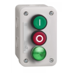 XALE33V1M - Statie control cu buton verde 1NO+ buton rosu 1NC + verde pilot LED 230 - 240V, XALE33V1M, Schneider Electric