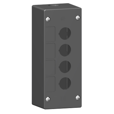 XALG04 - cutie goala pentru conditii severe - plastic negru - 4 gauri diametru 22mm, Schneider Electric