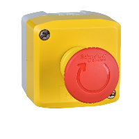 XALK178 - yellow station - 1 red mushroom head pushbutton diametru 40 turn to release 1NC, Schneider Electric
