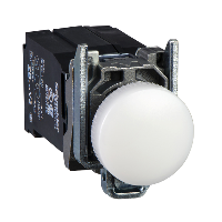 XB4BV5B1 - lampa alba completa diametru 22 lentile plate cu LED integral 400V, Schneider Electric