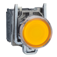 XB4BW3565 - buton ilum. complet incastrat portoc. diametru  22, revenire cu arc, 1NO+1NC <= 250 V, Schneider Electric