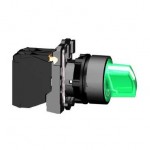 Selector cu LED, 1NO + 1NC, 24V, Culoare Verde, XB5AK123B5, Schneider Electric