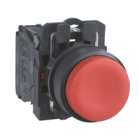 XB5AL42 - buton complet rosu, aparent, diametru 22 cu revenire 1NI nemarcat, Schneider Electric (multiplu comanda: 5 buc)