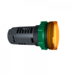 XB5EVG5 - Lampa pilot monolit portocaliu obiectiv plan Ã˜22 cu LED 110, 120V integral, XB5EVG5, Schneider Electric
