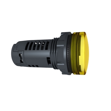 XB5EVM8 - yellow Monolithic pilot light diametru 22 plain lens with integral LED 230...240V, Schneider Electric