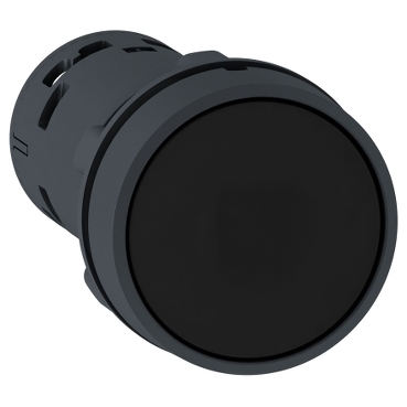 XB7NH21 - black flush pushbutton diametru 22 - push push-to-release - 1 NO - screw clamp terminals, Schneider Electric
