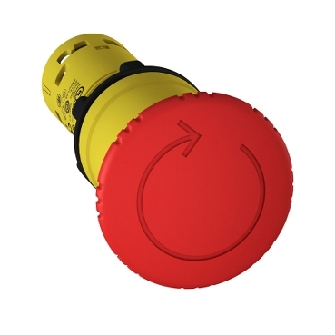 XB7NS8442 - Emergency stop diametru  22 - red - mushroom head diametru  40 mm - turn to release - 1 NC, Schneider Electric