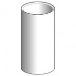 Capac tub I = 100 mm, aluminiu negru, XVBC020, Schneider Electric