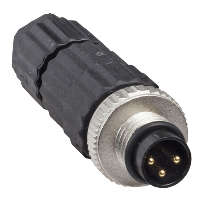 XZCC8MDM30V - conector drept, 3 pini, M8, tata - presetupa de cablu M9,5 x 1, Schneider Electric