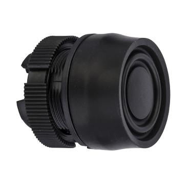 ZA2BP2 - pushbutton head - diameter diametru  22 - black - booted, Schneider Electric
