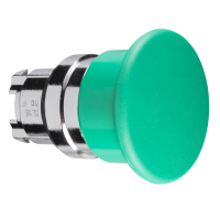 ZB4BC3 - cap de buton tip ciuperca diametru 40 verde, diametru 22, revenire cu arc, Schneider Electric