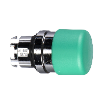 ZB4BC34 - cap de buton tip ciuperca diametru 30 verde, diametru 22, revenire cu arc, Schneider Electric