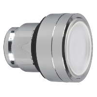 ZB4BH013 - cap buton ilum. incastrat alb diametru  22, apas.-apas., pentru LED integral , Schneider Electric