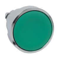 ZB4BH03 - cap de buton incastrat verde diametru  22, apasare-apasare, nemarcat, Schneider Electric
