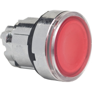 ZB4BH043 - cap buton rosu ilum. si incas. diametru 22, apasare-apasare, pt. LED integral , Schneider Electric