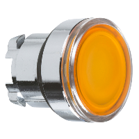 ZB4BH053 - capac de buton ilum. incastrat portoc. diametru  22, apas.-apas., pt. LED integral , Schneider Electric
