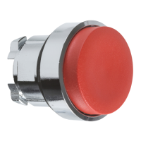 ZB4BL4 - cap de buton proeminent rosu diametru 22, cu revenire cu arc, nemarcat, Schneider Electric