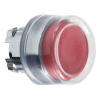 ZB4BP4 - cap de buton proeminent rosu diametru 22, cu revenire cu arc, nemarcat, Schneider Electric