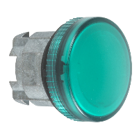 ZB4BV033 - cap de lampa pilot verde diametru 22, lentila simpla, pentru LED integral, Schneider Electric (multiplu comanda: 5 buc)