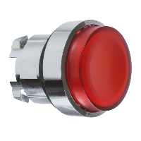 ZB4BW143 - cap de buton ilum. proeminent rosu diametru  22, revenire cu arc, pentru LED integral, Schneider Electric (multiplu comanda: 5 buc)