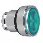 ZB4BW333S - Cap Buton Luminos Incastrat Verde Ã˜22 cu Revenire pentru Led Integral, ZB4BW333S, Schneider Electric