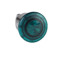 ZB4BW433 - cap de buton tip ciuperca diametru 40 iluminat verde, diametru 22, rev. cu arc, pt. LED integral, Schneider Electric
