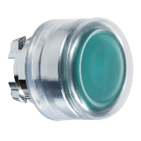 ZB4BW533 - cap de buton ilum. incastrat verde diametru  22, revenire cu arc, pt. LED integral, Schneider Electric