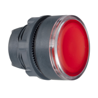 ZB5AH043 - cap buton luminos incastrat rosu diametru 22 apasa-apasa pentru LED integral, Schneider Electric