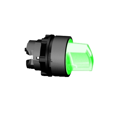ZB5AK1433 - cap luminos verde cheie selectoare diametru 22 2-pozitii cu revenire, Schneider Electric
