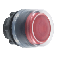 ZB5AP4 - cap rotund pt. buton diametru  22 - revenire cu arc - rosu - proeminent - nemarcat, Schneider Electric