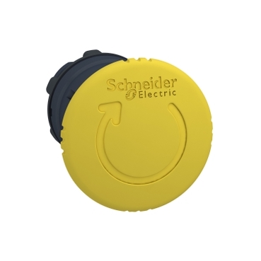 ZB5AS55 - cap rotund pt. buton diametru  22 - zavorare - galben - tip ciuperca diametru  40, Schneider Electric