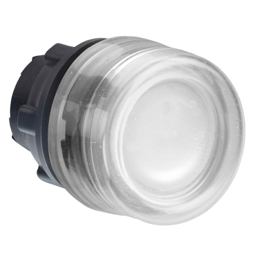 ZB5AW513 - cap buton luminos incastrat alb diametru 22 cu revenire pentru LED integral, Schneider Electric