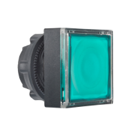 ZB5CW333 - cap verde patrat, incastrat, buton luminos diametru 22 cu revenire, pt. LED integral, Schneider Electric
