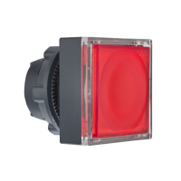 ZB5CW343 - cap rosu patrat, incastrat, buton luminos diametru 22 cu revenire, pt. LED integral, Schneider Electric