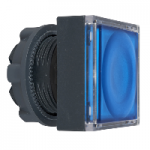 ZB5CW363 - Cap Albastru Patrat, Incastrat, Buton Luminos Ã˜22 cu Revenire, pentru Led Integral, ZB5CW363, Schneider Electric