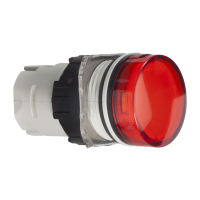 ZB6AV4 - capac de lampa pilot - diametru  16 - rotund - lentila simpla rosie, Schneider Electric