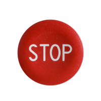 ZBA434 - capac rosu marcat STOP pentru buton circular diametru 22, Schneider Electric (multiplu comanda: 10 buc)