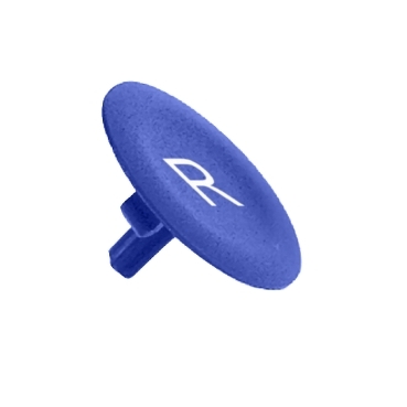 ZBA639 - blue cap marked R for circular pushbutton diametru 22, Schneider Electric