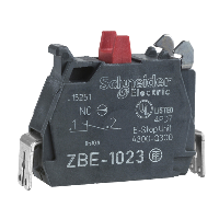 ZBE1013 - bloc de contacte simplu pentru cap diametru 22 de conector Faston 1NO, Schneider Electric