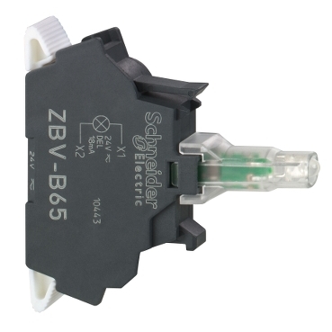 ZBVB65 - blue light block for head diametru 22 integral LED 24V spring clamp terminals, Schneider Electric (multiplu comanda: 4 buc)